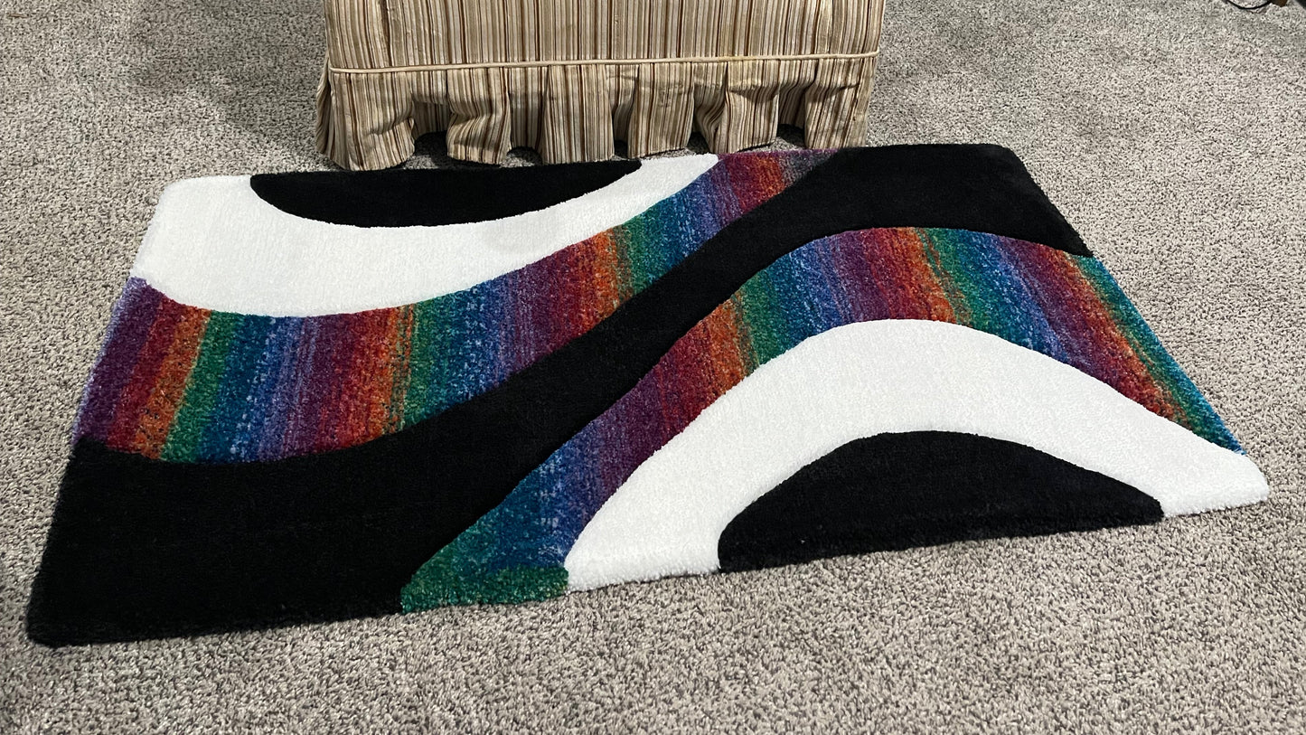 Color Waves Floor Rug