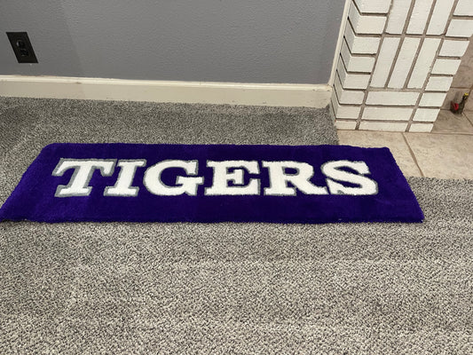 Purple/Grey/White Tigers Rug